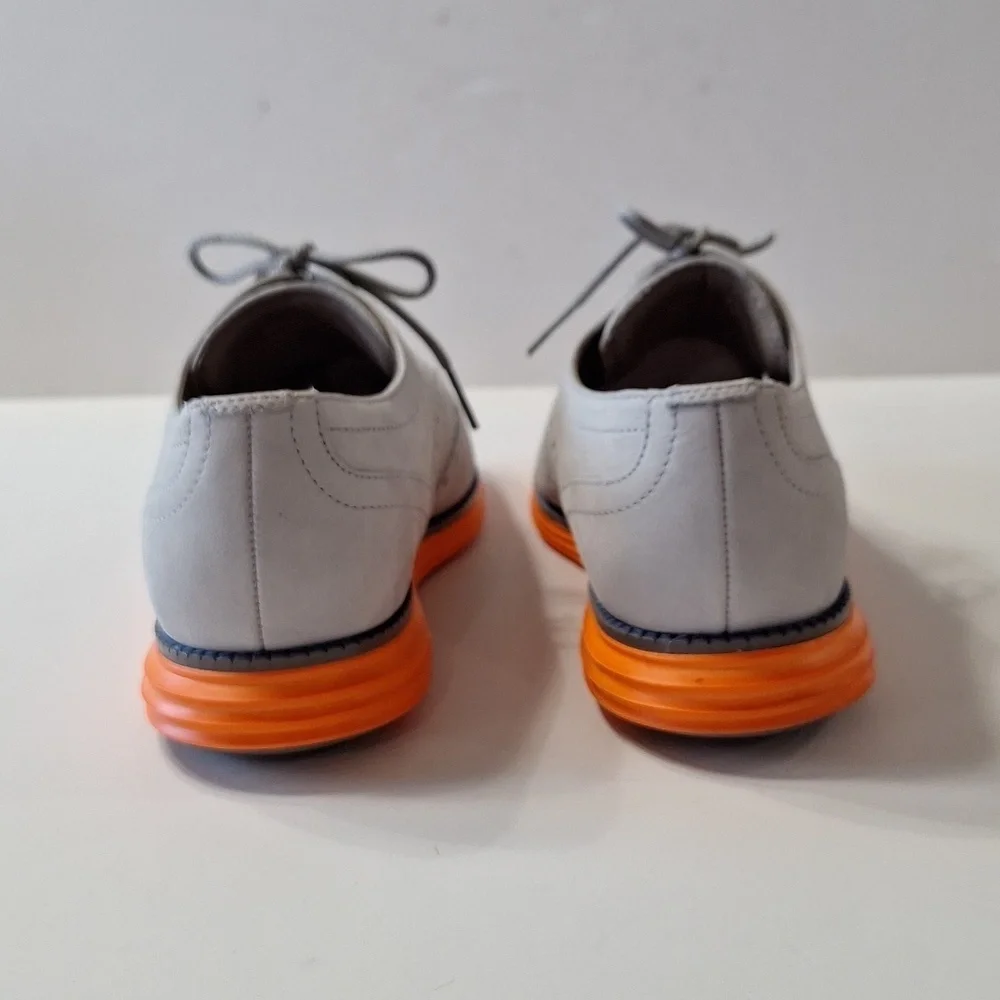 Cole Haan NEW Men's Gray/Orange Original Grand Lightweight Wingtip Shoes Size 8W